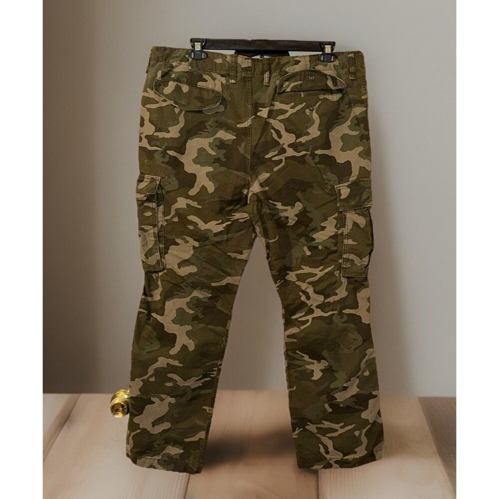 Gap Built Out Cargo Pants Men 34x32 Green Camo Utility Straight Leg Grunge 2016 - Picture 2 of 14